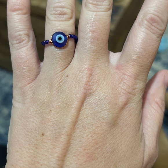 Evil Eye Colored Wired Rings, Eye of Protection - Picture 11 of 14